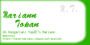 mariann topan business card